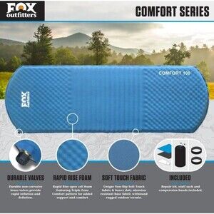 New Fox Outfitters Comfort Series Self Inflating Camping Sleeping Pad Regular